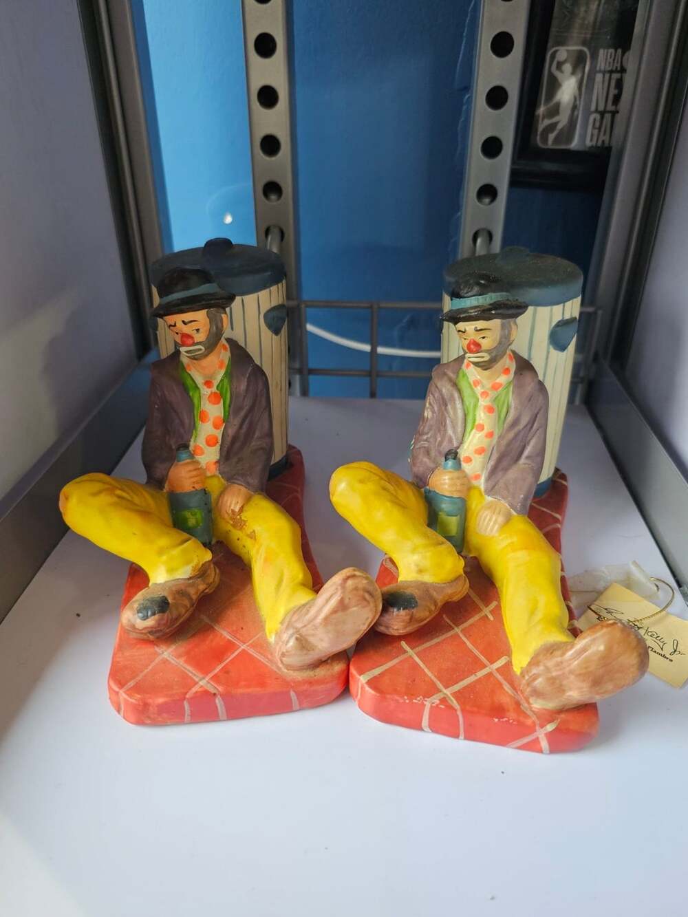 Emmett Kelly Jr Drunk Again Bookend Figurine